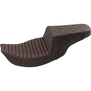 SADDLEMEN 2-UP STEP-UP TR DRIVER LS PASSENGER BROWN SEAT HARLEY TOURING 97-07