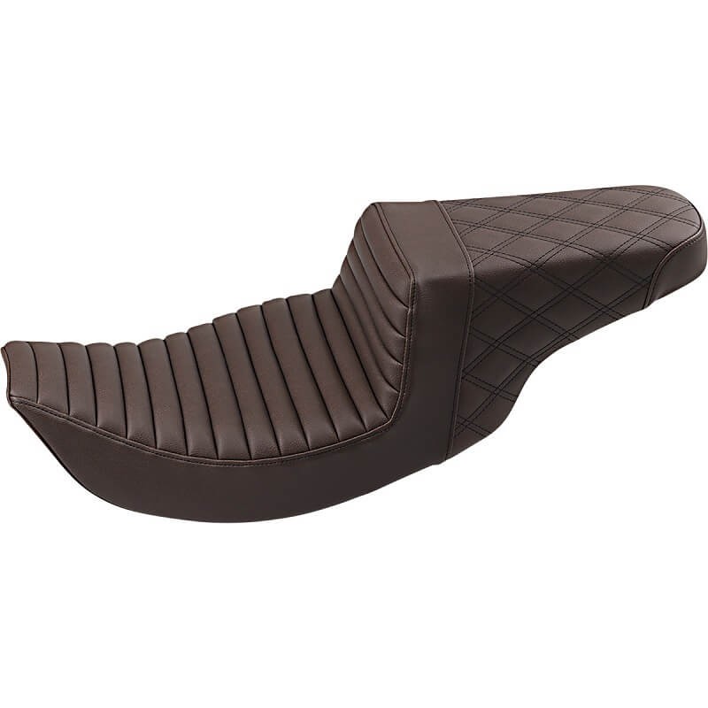 SADDLEMEN 2-UP STEP-UP TR DRIVER LS PASSENGER BROWN SEAT HARLEY TOURING 97-07