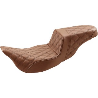 SADDLEMEN 2-UP STEP-UP EXTENDED LS BROWN SEAT HARLEY TOURING 2008-2021