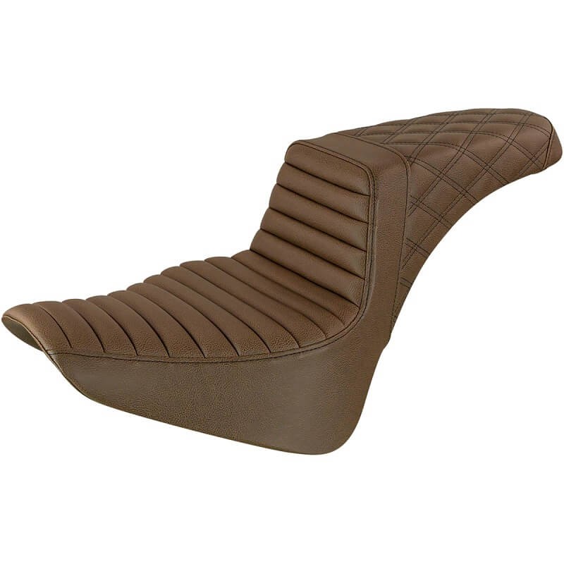 SADDLEMEN 2-UP STEP-UP TR DRIVER LS PASSENGER BROWN SEAT HARLEY SOFTAIL 18-21