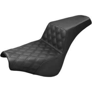 SADDLEMEN 2-UP STEP-UP LS DRIVER BLACK SEAT HARLEY SOFTAIL STREET BOB 18-21