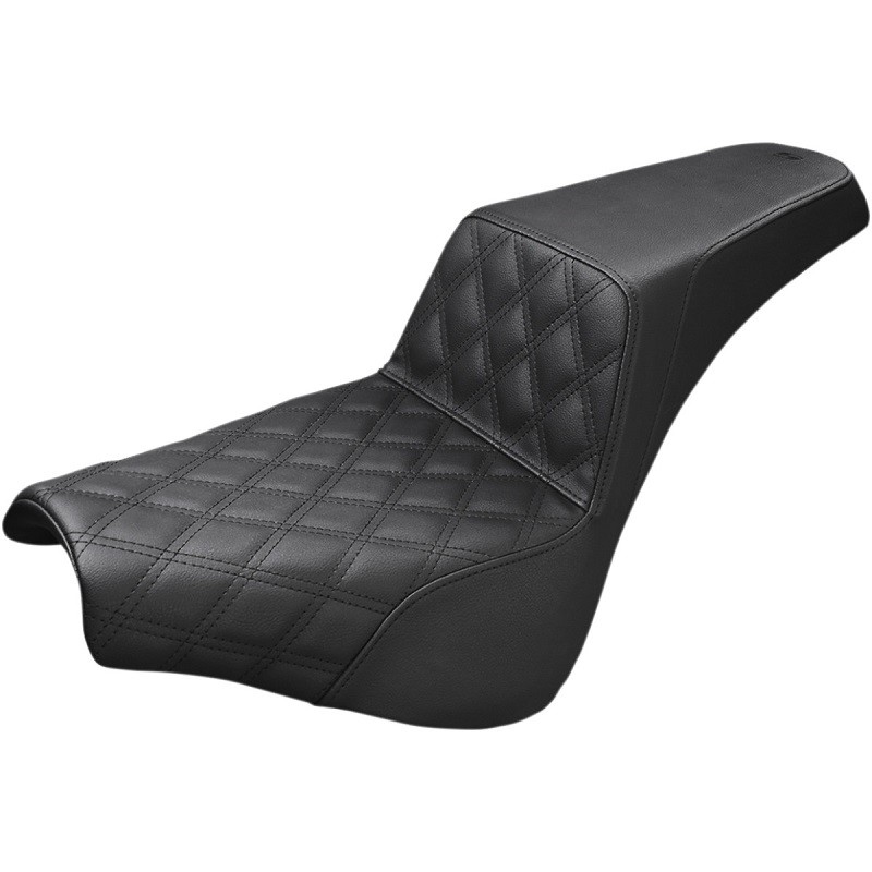 SADDLEMEN 2-UP STEP-UP LS DRIVER BLACK SEAT HARLEY SOFTAIL STREET BOB 18-21