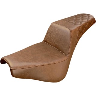 SADDLEMEN 2-UP STEP-UP LS PASSENGER BROWN SEAT HARLEY SOFTAIL STREET BOB 18-21
