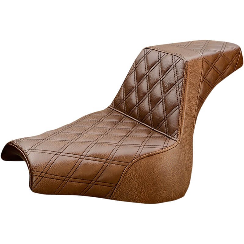 SADDLEMEN 2-UP STEP-UP LS BROWN SEAT HARLEY SOFTAIL FAT BOB 2018-2021