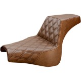 SADDLEMEN 2-UP STEP-UP LS DRIVER BROWN SEAT HARLEY SOFTAIL FAT BOB 2018-2021