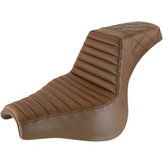SADDLEMEN 2-UP STEP-UP TR DRIVER LS PASSENGER BROWN SEAT SOFTAIL FAT BOB 2018-2021