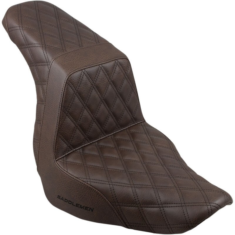 SADDLEMEN 2-UP STEP-UP LS BROWN SEAT HARLEY SPORT GLIDE-LOW RIDER 2018-2021