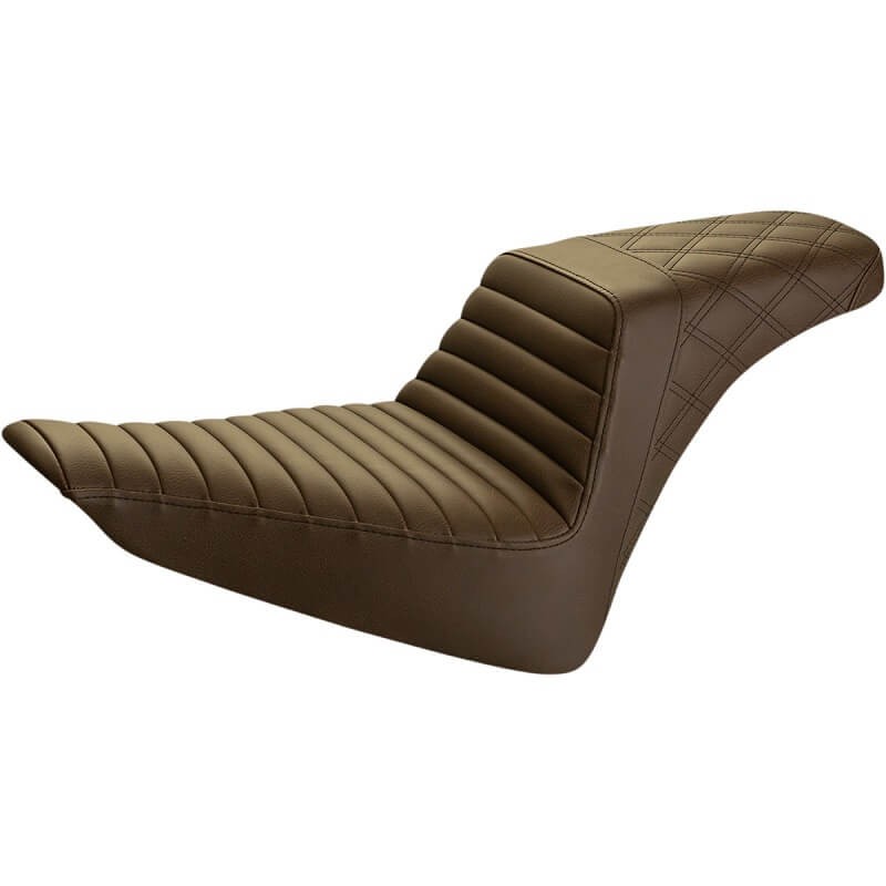 SADDLEMEN 2-UP STEP-UP TR-LS BROWN SEAT HARLEY SOFTAIL SLIM-BLACKLINE 2011-2017