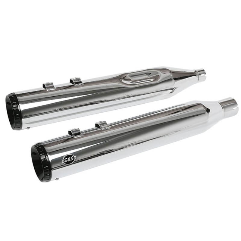 TERMINALI S&S GNX 4.5" SLIP-ON CROMO FONDELLI NERI HARLEY TOURING 17-21