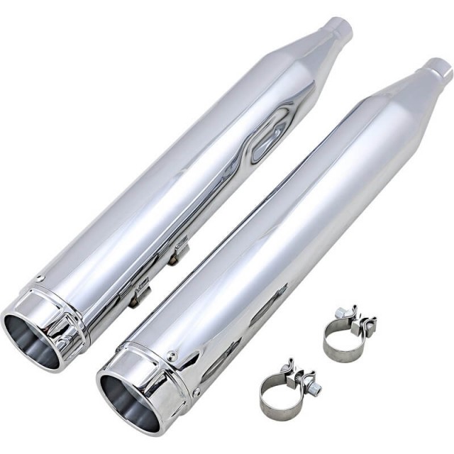 VANCE HINES TORQUER 450 SLIP-ON CHROME MUFFLERS HARLEY TOURING 1995-2016 - MUFFLERS