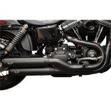 S&S GRAND NATIONAL SLIP-ON BLACK MUFFLERS HARLEY DAVIDSON DYNA 2008-2017 - SIDE