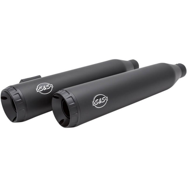 S&S GRAND NATIONAL SLIP-ON BLACK MUFFLERS HARLEY DAVIDSON DYNA 2008-2017 - EXHAUST