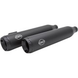 S&S GRAND NATIONAL SLIP-ON BLACK MUFFLERS HARLEY DAVIDSON DYNA 2008-2017 - EXHAUST