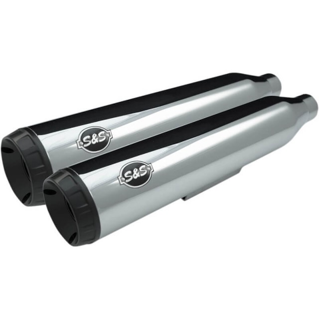 S&S GRAND NATIONAL SLIP-ON STAGGERED CHROME MUFFLERS HARLEY DAVIDSON DYNA 95-17 - MUFFLER