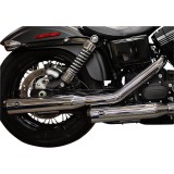 TERMINALI S&S GRAND NATIONAL SLIP-ON STAGGERED CROMATI HARLEY DAVIDSON DYNA 95-17 - LATO
