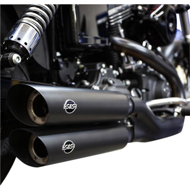 TERMINALI S&S SLASH CUT SLIP-ON NERI HARLEY DAVIDSON DYNA 2008-2017 - FONDELLI