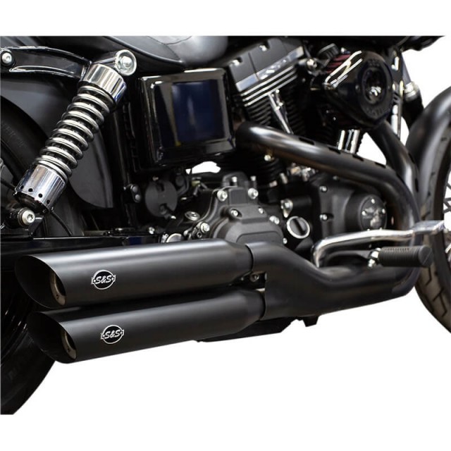 TERMINALI S&S SLASH CUT SLIP-ON NERI HARLEY DAVIDSON DYNA 2008-2017