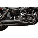 TERMINALI S&S SLASH CUT SLIP-ON NERI HARLEY DAVIDSON DYNA 2008-2017 - LATO