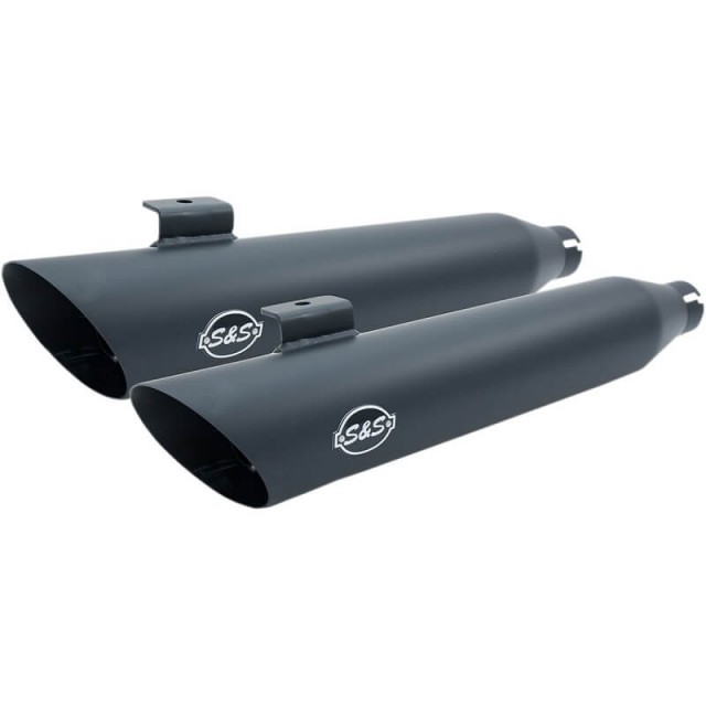 TERMINALI S&S SLASH CUT SLIP-ON NERI HARLEY DAVIDSON DYNA 2008-2017 - TERMINALI