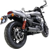 S&S GRAND NATIONAL SLIP-ON 4" BLACK MUFFLER HARLEY DAVIDSON STREET 2015-2020 - PHOTO