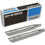DRAG SPECIALITIES SLASHDOWN SLIP-ON CHROME 3-1/2" MUFFLERS HARLEY TOURING 17-20