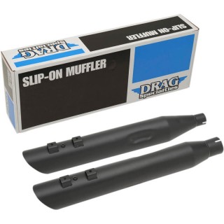 DRAG SPECIALITIES SLASHDOWN SLIP-ON BLACK 3-1/2" MUFFLERS HARLEY TOURING 17-20