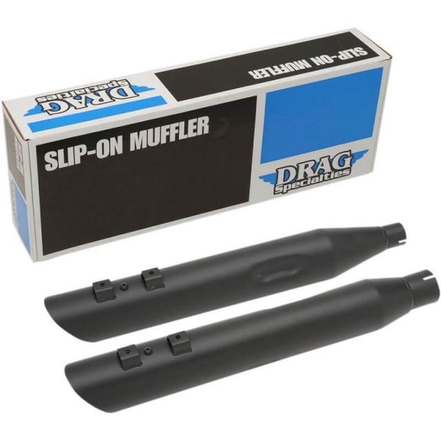 DRAG SPECIALITIES SLASHDOWN SLIP-ON BLACK 3-1/2" MUFFLERS HARLEY TOURING 17-20
