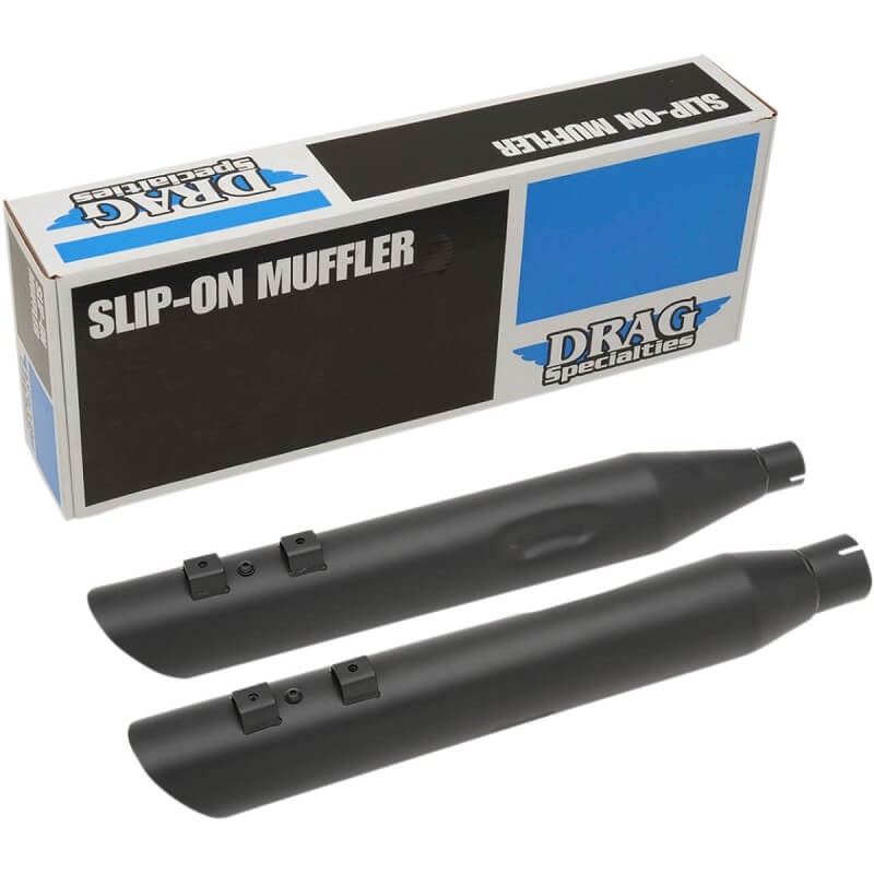 DRAG SPECIALITIES SLASHDOWN SLIP-ON BLACK 3-1/2" MUFFLERS HARLEY TOURING 17-20