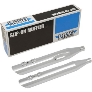 TERMINALI DRAG SPECIALITIES SLASHDOWN SLIP-ON CROMATI 3-1/2" HARLEY TOURING 95-16