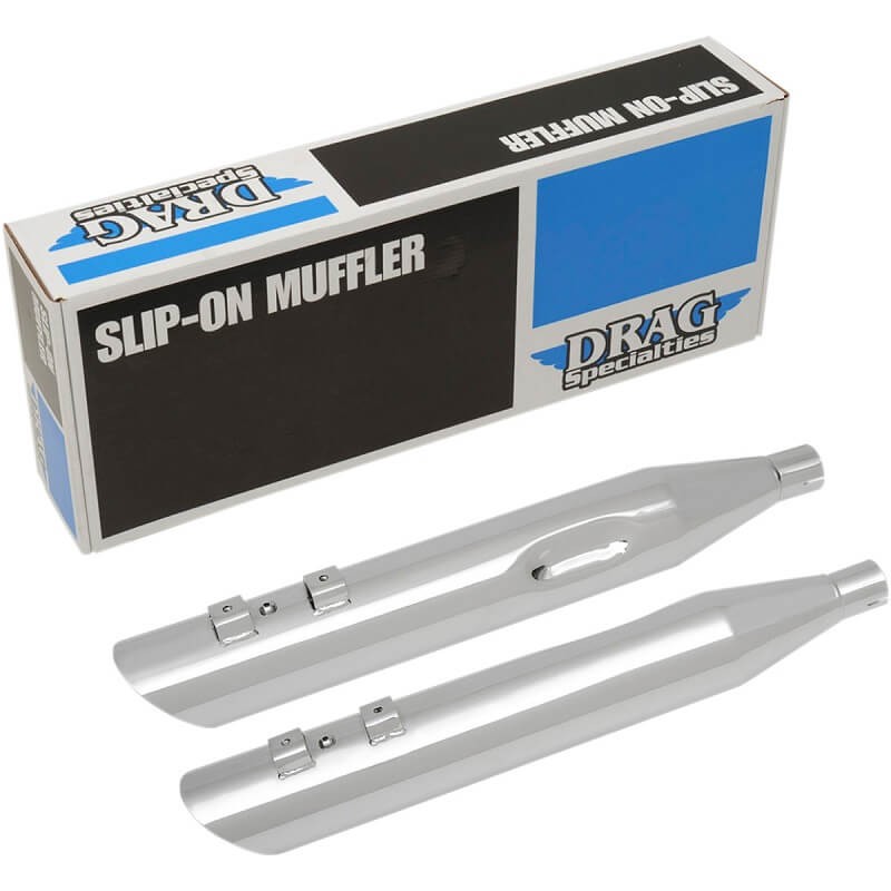 TERMINALI DRAG SPECIALITIES SLASHDOWN SLIP-ON CROMATI 3-1/2" HARLEY TOURING 95-16