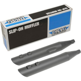 DRAG SPECIALITIES SLASHDOWN SLIP-ON BLACK 3-1/2" MUFFLERS HARLEY TOURING 95-16
