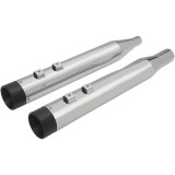 TERMINALI DRAG SPECIALITIES 4" SLIP-ON CROMATI FONDELLO NERO HARLEY TOURING 17-20 - TERMINALI