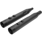 DRAG SPECIALITIES 4" SLIP-ON BLACK MUFFLERS BLACK END CAPS HARLEY TOURING 17-20 - MUFFLERS