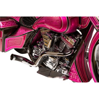 SCARICO TRASK PERFORMANCE NASTY BASTARD 2-IN-1 CROMO-NERO HARLEY TOURING 99-16 - MONTATO