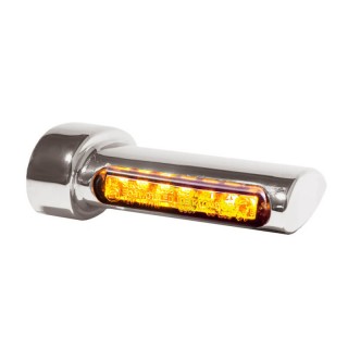 HEINZ BIKES CHROME REAR LED TURN SIGNALS WINGLETS FOR HARLEY DAVIDSON 96-21