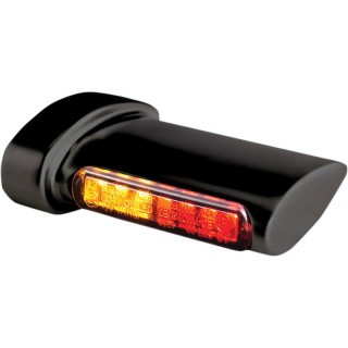 HEINZ BIKES BLACK REAR WINGLETS 3IN1 LED TURN SIGNALS HARLEY 1996-2021