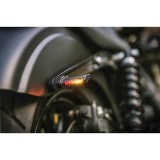 HEINZ BIKES BLACK REAR WINGLETS 3IN1 LED TURN SIGNALS HARLEY 1996-2021 - INSTALLED