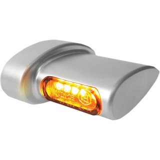 HEINZ BIKES REAR LED CHROME MATTE TURN SIGNALS WINGLETS MICRO FOR HARLEY DAVIDSON 96-21