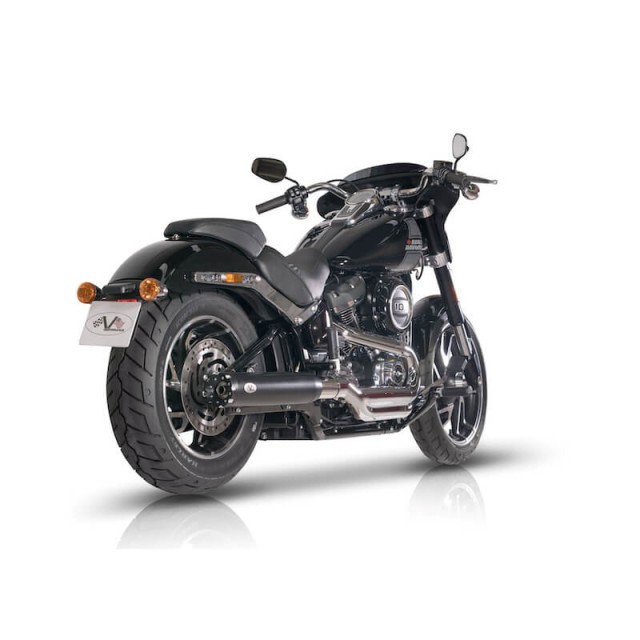 V-PERFORMANCE SLIP-ON EURO 5 BLACK MUFFLER FOR HARLEY DAVIDSON SPORT GLIDE 21-22 - INSTALLED