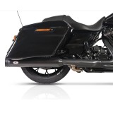 TERMINALI V-PERFORMANCE EURO 5 NERI SLIP-ON FONDELLO DOUBLE RING PER HARLEY TOURING 21-22 - LATO