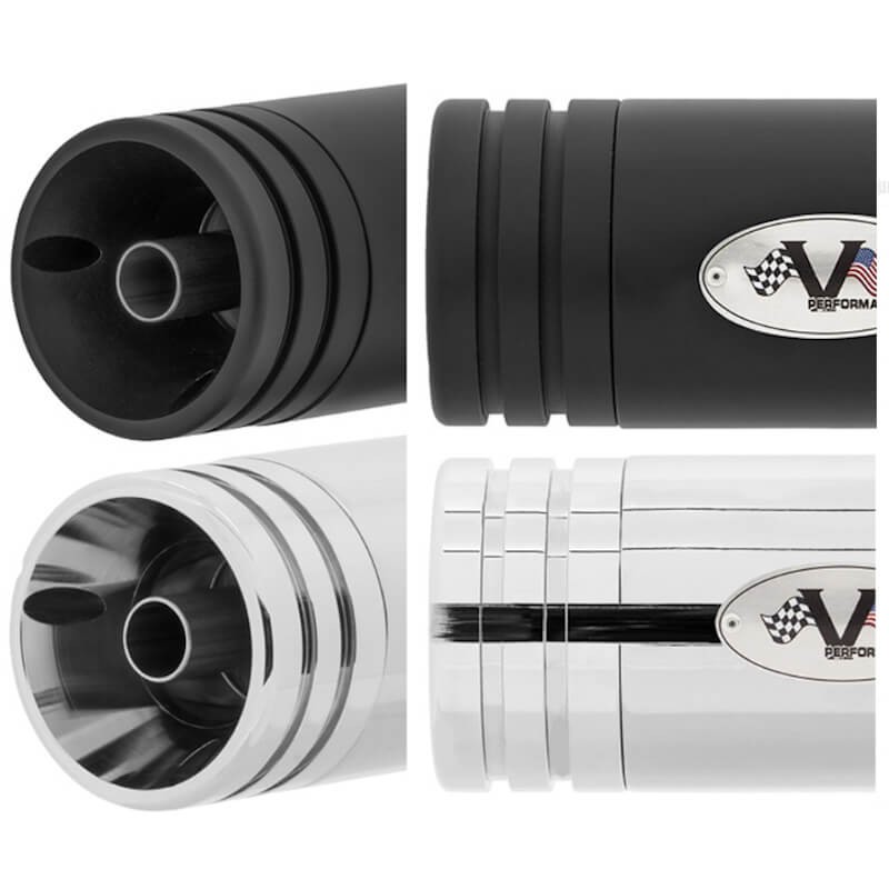 TERMINALI V-PERFORMANCE EURO 5 NERI SLIP-ON DOUBLE RING HARLEY SOFTAIL 21-22