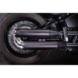 EXHAUST REVOLUTION SLIP-ON BLACK CERTIFIED MUFFLERS HARLEY SOFTAIL 21-22 - SIDE