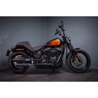 EXHAUST REVOLUTION SLIP-ON BLACK CERTIFIED MUFFLERS HARLEY SOFTAIL 21-22