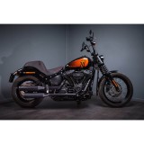 EXHAUST REVOLUTION SLIP-ON BLACK CERTIFIED MUFFLERS HARLEY SOFTAIL 21-22