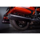 EXHAUST REVOLUTION SLIP-ON BLACK CERTIFIED MUFFLERS HARLEY TOURING 21-22 - BACK