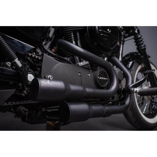 SCARICO EXHAUST REVOLUTION 2 IN 2 SLIP-ON WALLBREAKERS HARLEY SPOSTER 18-22 - BACK