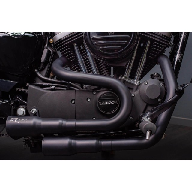 SCARICO EXHAUST REVOLUTION 2 IN 2 SLIP-ON WALLBREAKERS HARLEY SPOSTER 18-22 - LATO