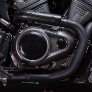 EXHAUST REVOLUTION 2 IN 1 BLACK HEAD PIPES WITHOUT CATALYST HARLEY PAN AMERICA FROM 2021 - PHOTO