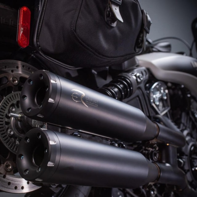 ER EXHAUST SLIP-ON BLACK CERTIFIED MUFFLERS INDIAN SCOUT FROM 2021 - TIPS