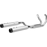 S&S EL DORADO TRUE DUAL CHROME TRACER BLACK EXHAUST HARLEY TOURING 2017-2020 - EXHAUST